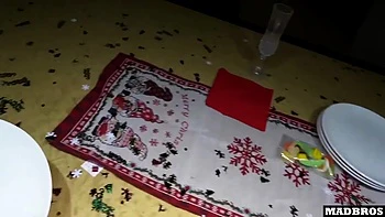 Two Beautiful Christmas Stepmothers Blonde Fucked In Anal Under The Tree And Dp On A Piano !!!