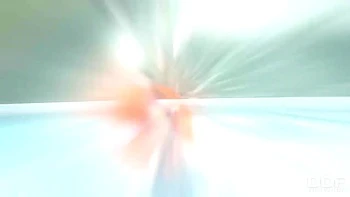 Blondes Teen-Tattoo-Doll spielt draußen