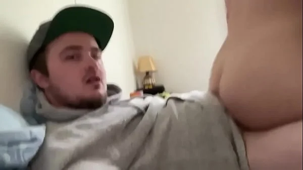 Assjob makes him cum in his own mouth!