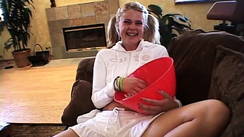 Blonde Teen Trio Strips and Gets Fucked