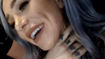 Tattooed Amateur Girl Solo Masturbates