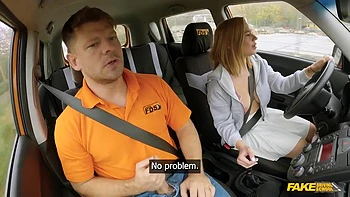 Blonde Teaches Anal and Deepthroat in Car Fuck