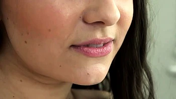 Pale chubby brunette MILF sucks and titfucks huge cock