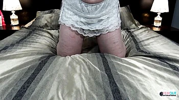 Trans Girl Masturbates Big Ass with Dildo