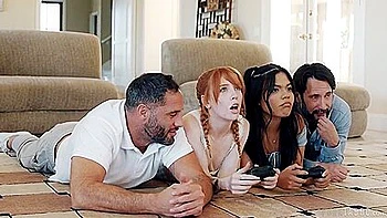 Anal Fucking Asian Teens in Interracial Group