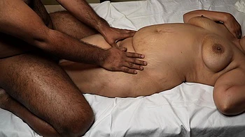 Brunette Spreads Legs for Creampie Finish