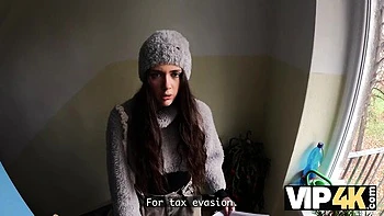 18yo Brunette Fucked by Debt Collector POV