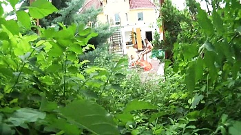 German Babe Fucked Outside in Car Anal Blowjob