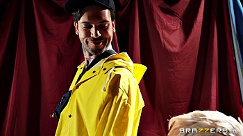 Blonde Gets Deepthroat, Anal and Doggy on Couch