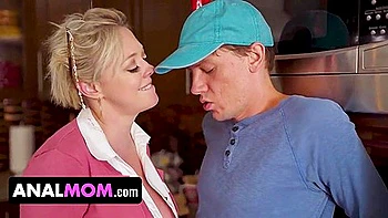 Bored Blonde Milf Dee Lets Muscular Stud Fuck Her Pussy and Ass