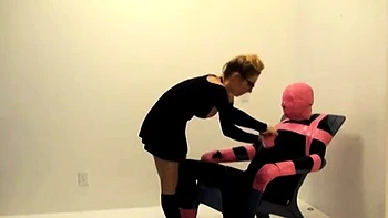 Blonde Femdom Christina's Duct-Taped Foot Fetish Play
