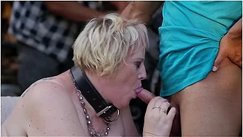 Blonde BBW Cheats Publicly With 2 Strangers On Her Husband