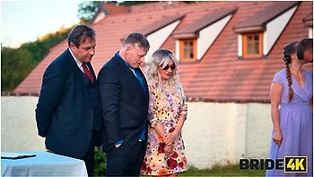 Blonde Bride With Natural Tits Gets Fucked Hard On Her Kinky Wedding