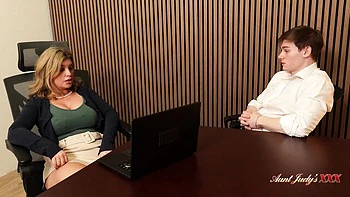 Busty Milf Andi Anderson fucked hard in office