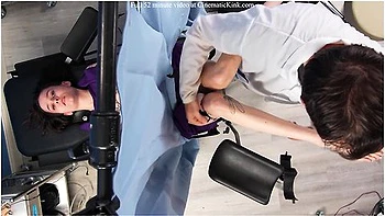 Kay’s Embarrassing Double Orgasms at Gynecologist with Toys