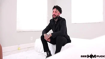 Milf Licks Tattooed Tommy's Huge Cock and Feet