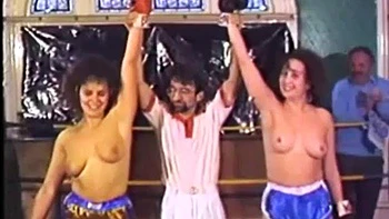 Topless Boxing Fight: Big Tits Fetish Vintage