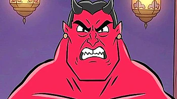 Magical Night Of A Devil And Princess With Car Toon