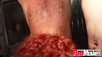 Redhead Mistress Fucking Her Slaves