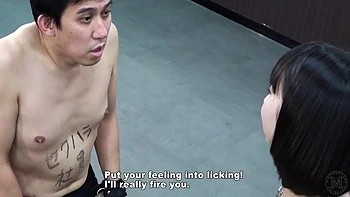 Facesitting Endurance Training And Pussy Lick Tongue Training, Female Office Worker Punishes Harassing Employee