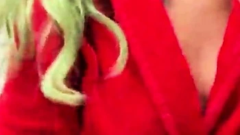 Perfect blond making solo masturbation