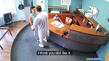 Gorgeous office fuck on the table with a long-legged Grace