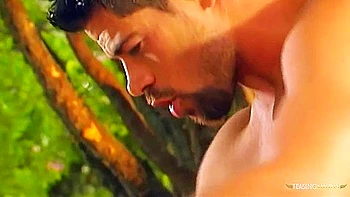 A Hot Brunette With Small Tits Enjoys Intense Anal Sex In The Garden