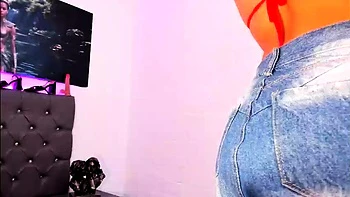 Slim small titted brunette Angelina Wild
