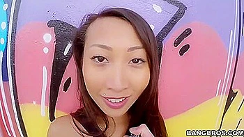 Hardcore Pussy Fuck On The Open Air With Busty Asian