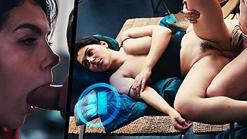 Sneaky Valentina Nappi and Sam Bourne's no reaction video