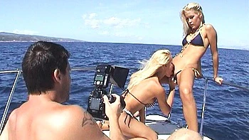 Rough lesbian fuck on the boat with Sandy Fantasy and Sophie Moone
