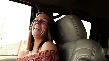 Brunette College Cutie Elena's Wild Ride: Blowjob, Pussy