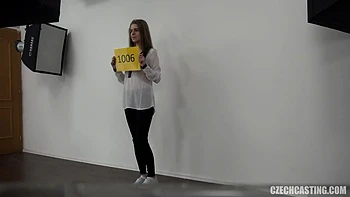 Slender, Czech Teen 18+ With Tiny Bazookas, Petra Went To A Porn Movie Casting For The 1st Time