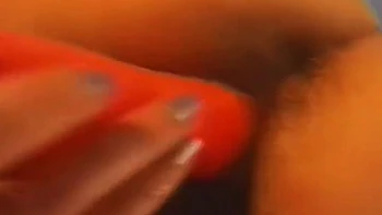 Brunette Babe - Cute Brunette French Babe Plays With Dildo And Enjoys Bukakke