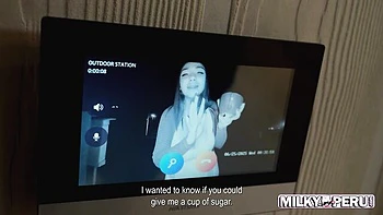 Beautiful porn with mystery tomato from Milky Peru