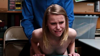 Skinny teen Catarina Petrov rides cock in the store