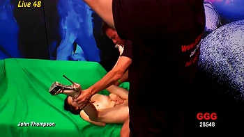 Ggg Live 48 Wild Gangbang With Hot Babe Pounded Hard With Viktoria Goo, John Thompson And Susana Melo
