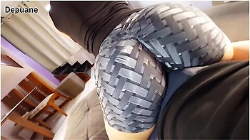 Step-sis Teases Me With Her Bubble Butt In Tight Gym Shorts Until I Cum Twice