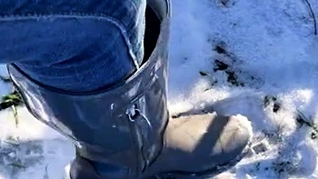 Foot fetish rimming for blonde outdoors